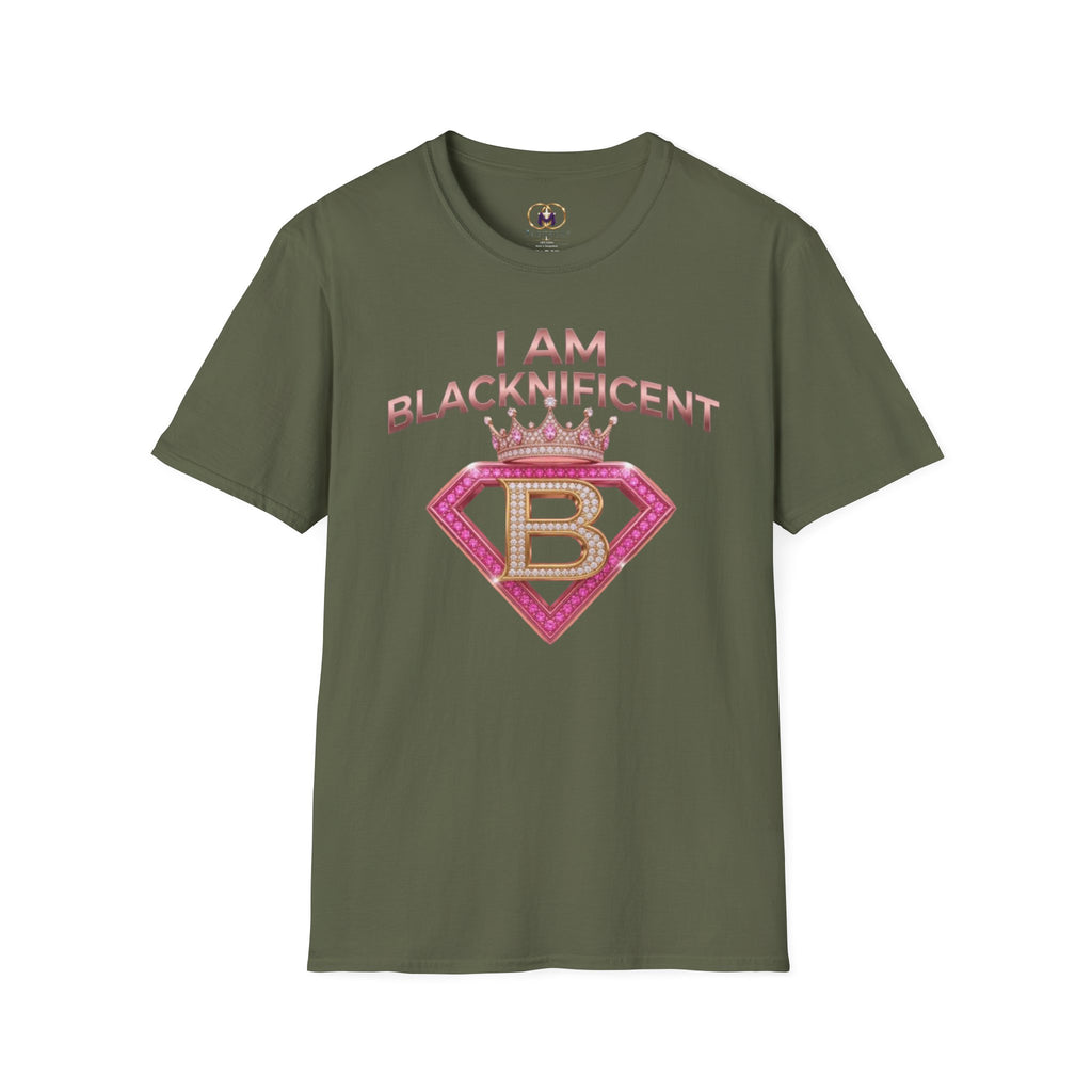 Blacknificent Crown T-Shirt — "I Am Blacknificent" Empowerment Tee F