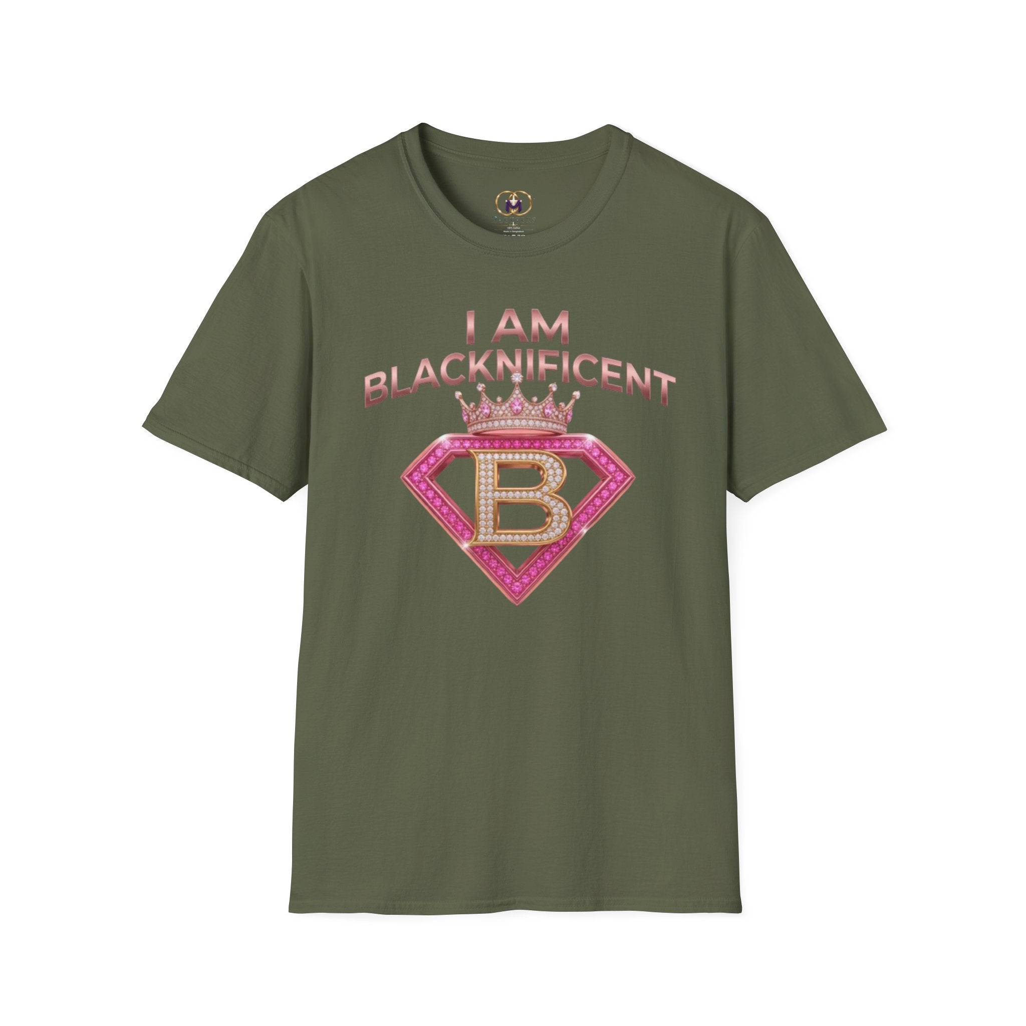 Blacknificent Crown T-Shirt — "I Am Blacknificent" Empowerment Tee F