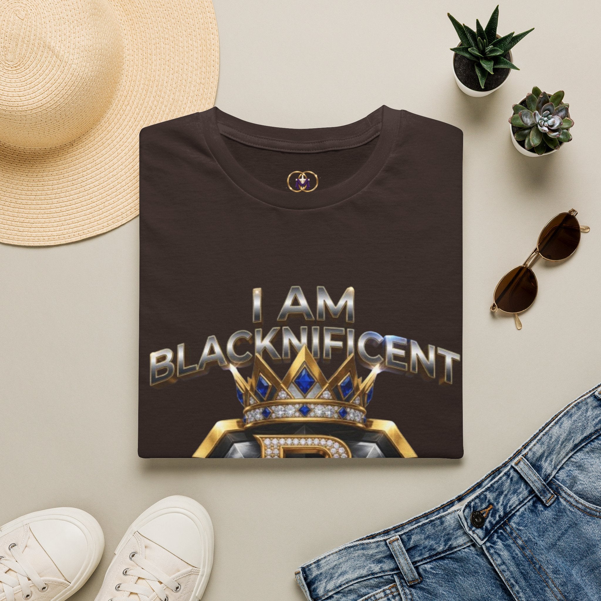 I Am Blacknificent T-Shirt — Empowerment Graphic Tee with Crown Emblem