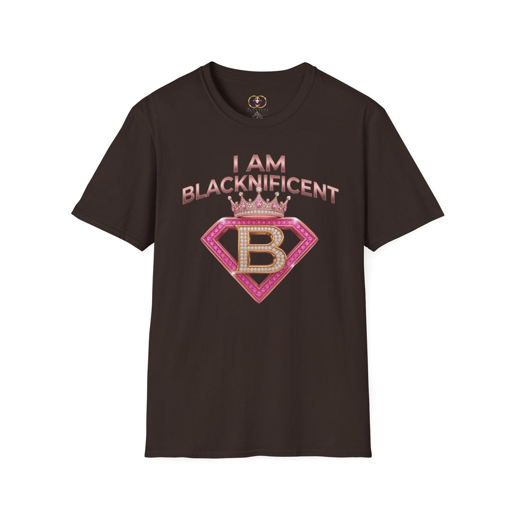 Blacknificent Crown T-Shirt — "I Am Blacknificent" Empowerment Tee F