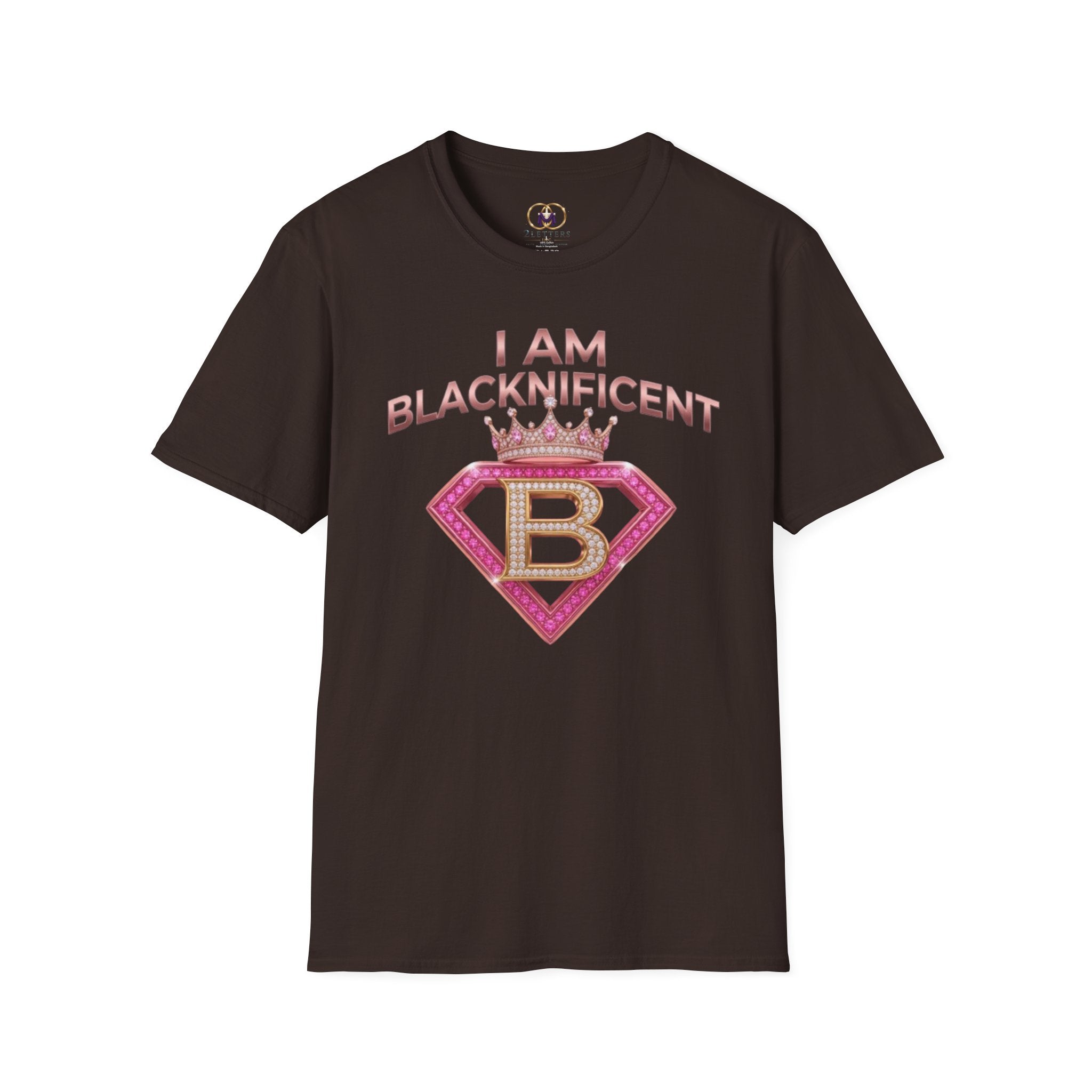 Blacknificent Crown T-Shirt — "I Am Blacknificent" Empowerment Tee F