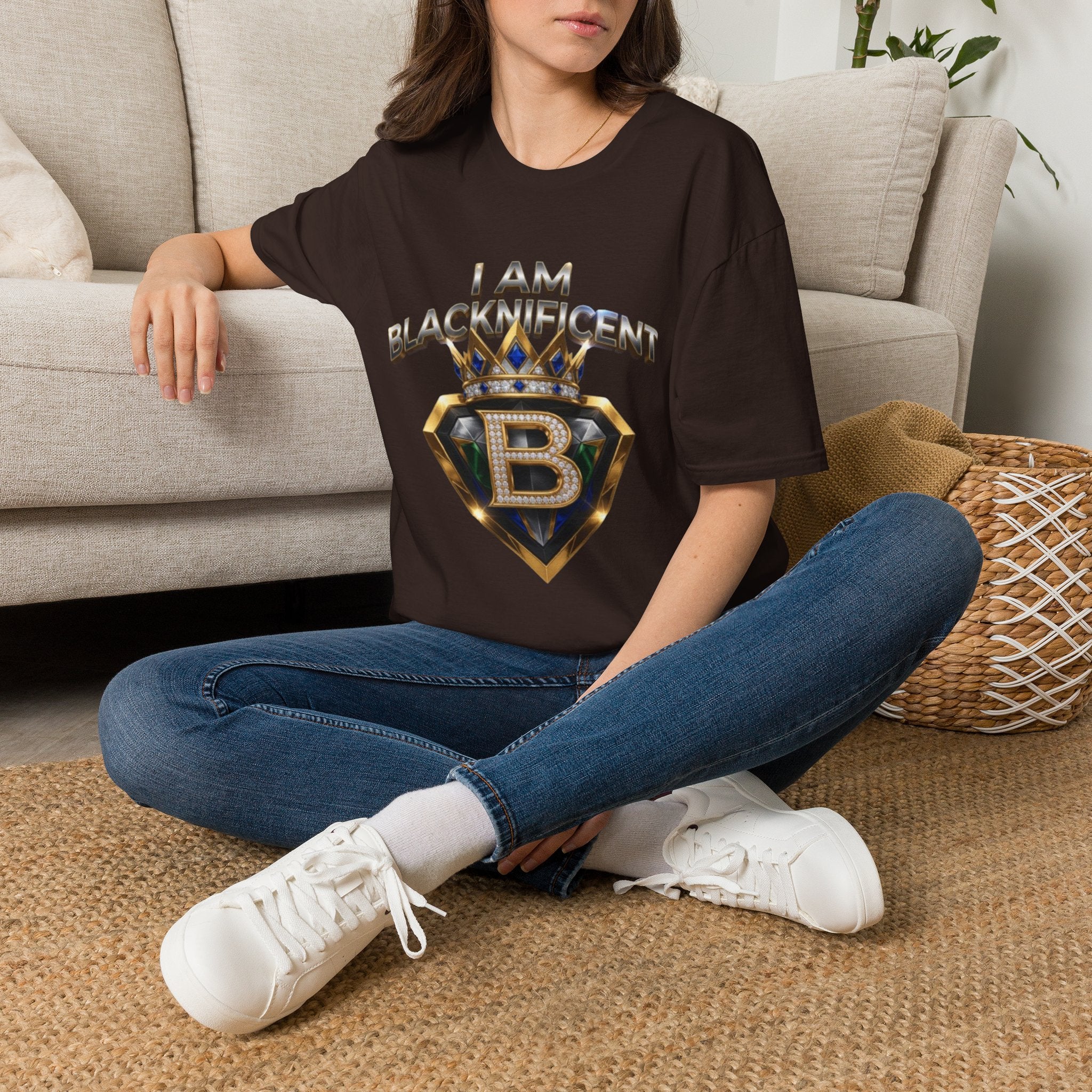I Am Blacknificent T-Shirt — Empowerment Graphic Tee with Crown Emblem