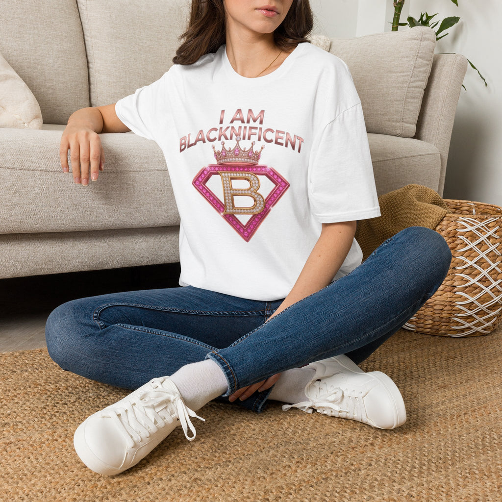 Blacknificent Crown T-Shirt — "I Am Blacknificent" Empowerment Tee F