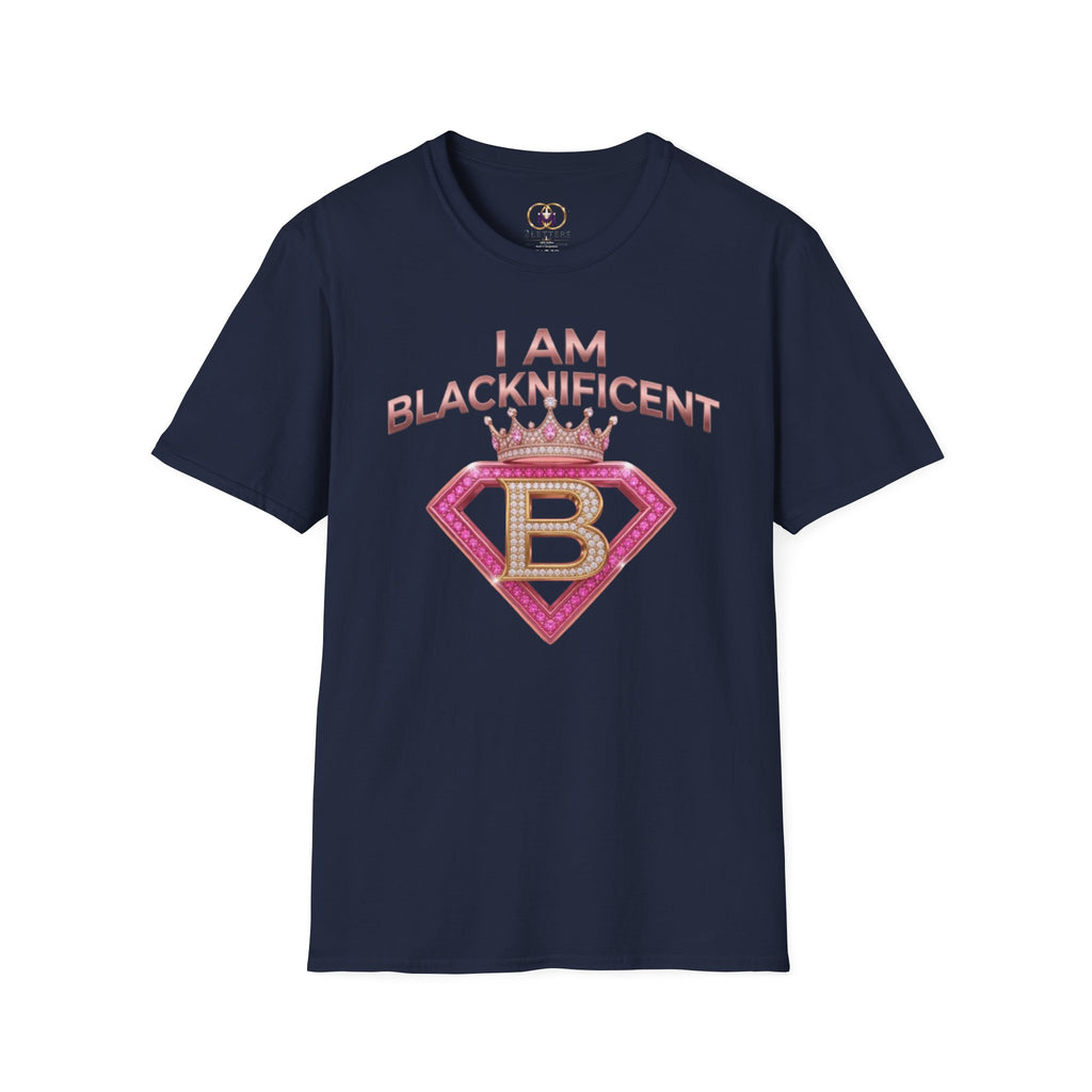 Blacknificent Crown T-Shirt — "I Am Blacknificent" Empowerment Tee F