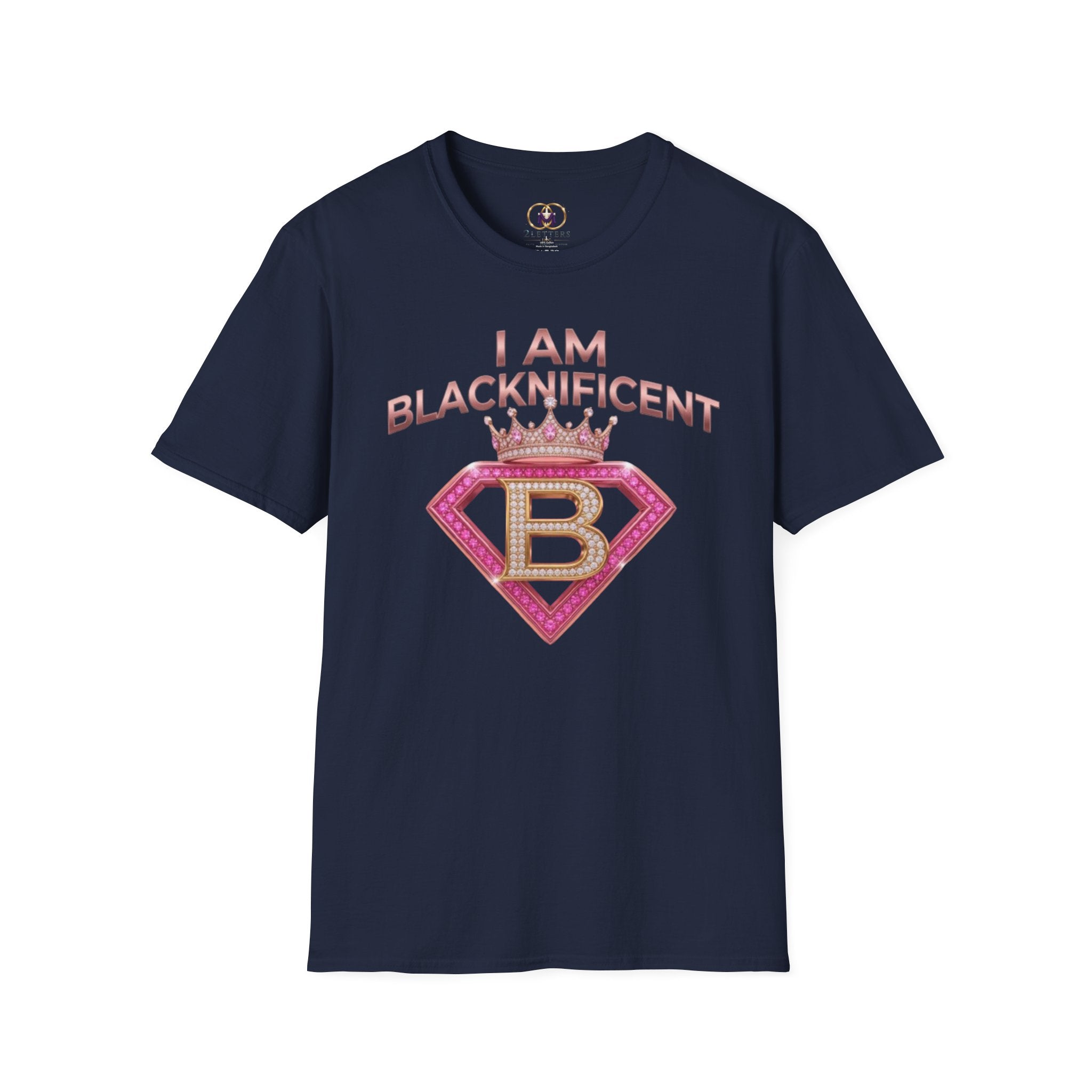 Blacknificent Crown T-Shirt — "I Am Blacknificent" Empowerment Tee F