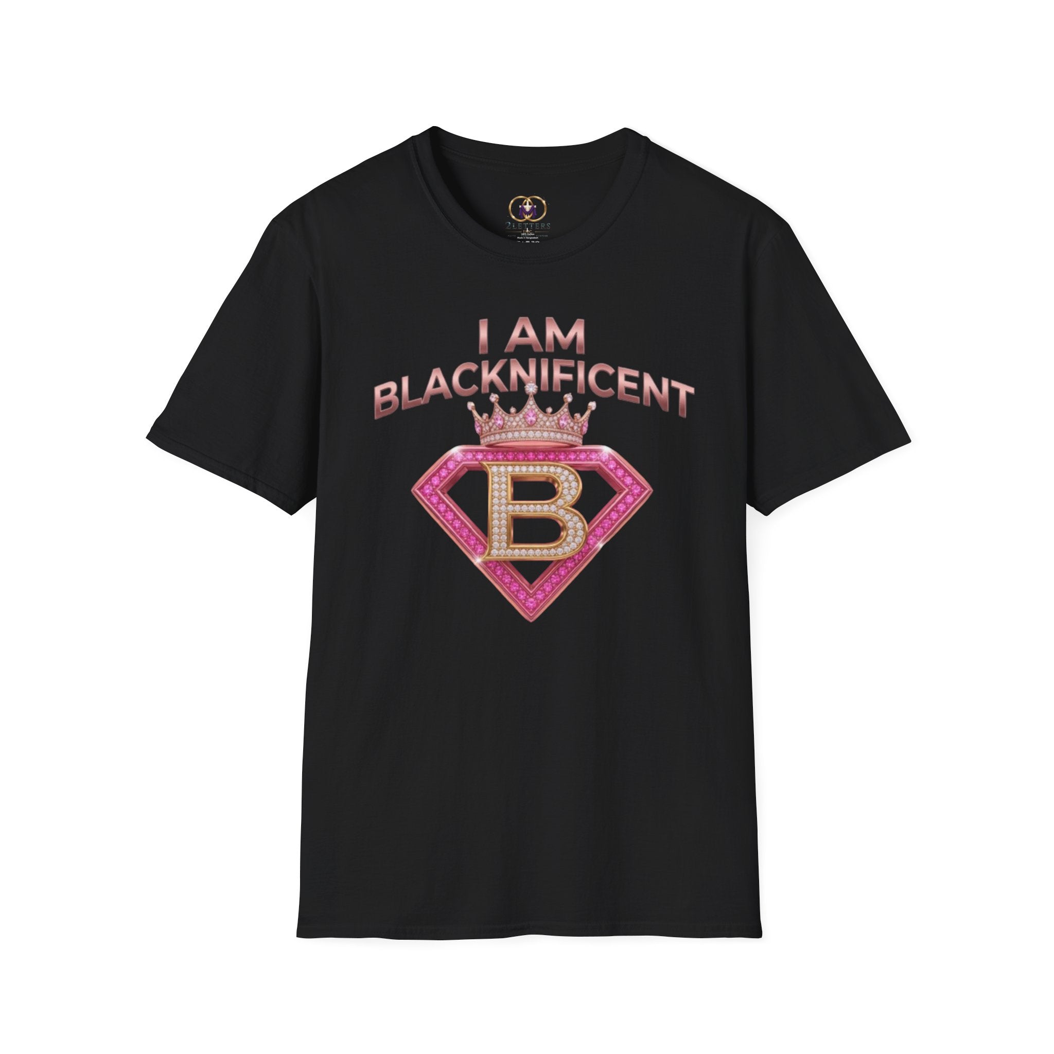 Blacknificent Crown T-Shirt — "I Am Blacknificent" Empowerment Tee F